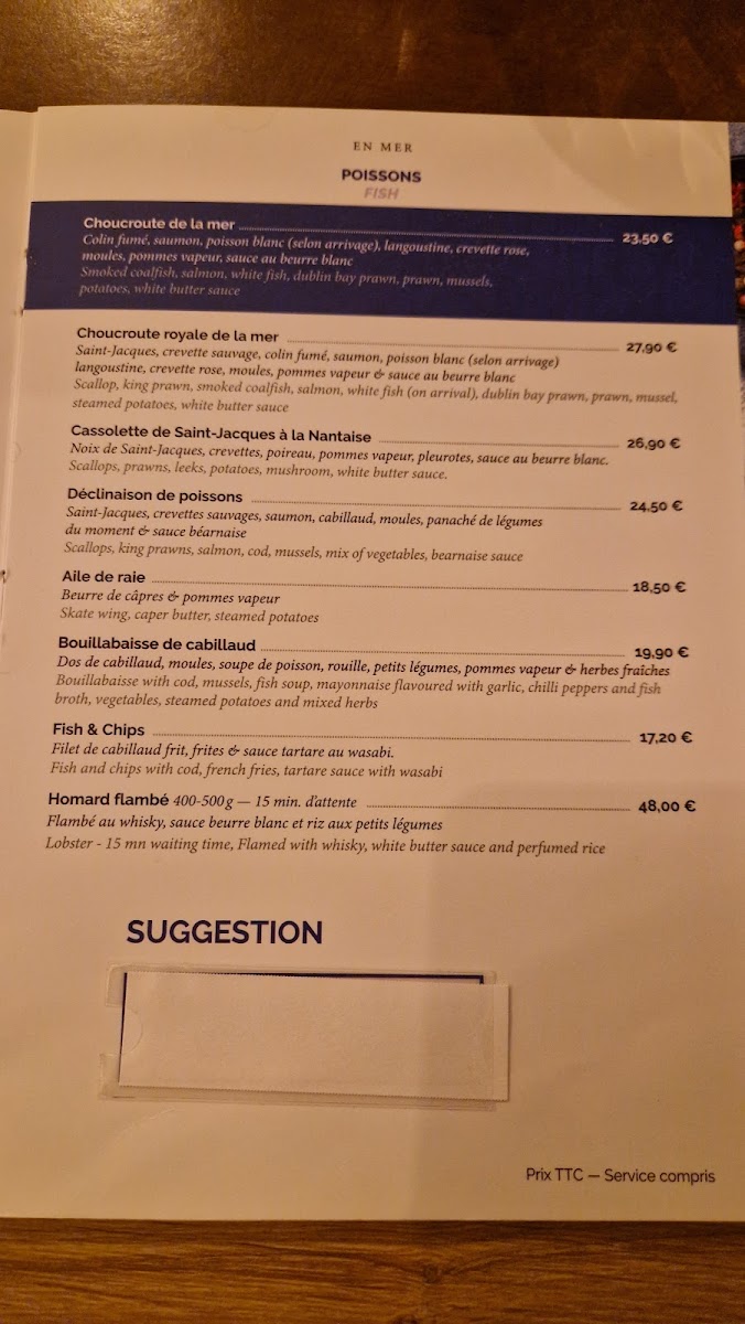Menu La Taverne - Table De Caractère - Chasseneuil-Du-Poitou-4
