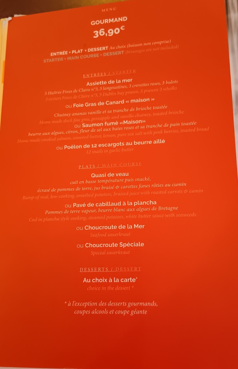 Menu La Taverne - Table De Caractère - Chasseneuil-Du-Poitou-5