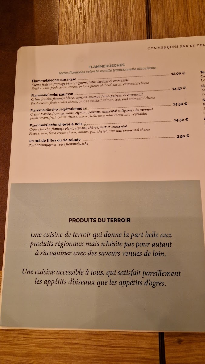 Menu La Taverne - Table De Caractère - Chasseneuil-Du-Poitou-9