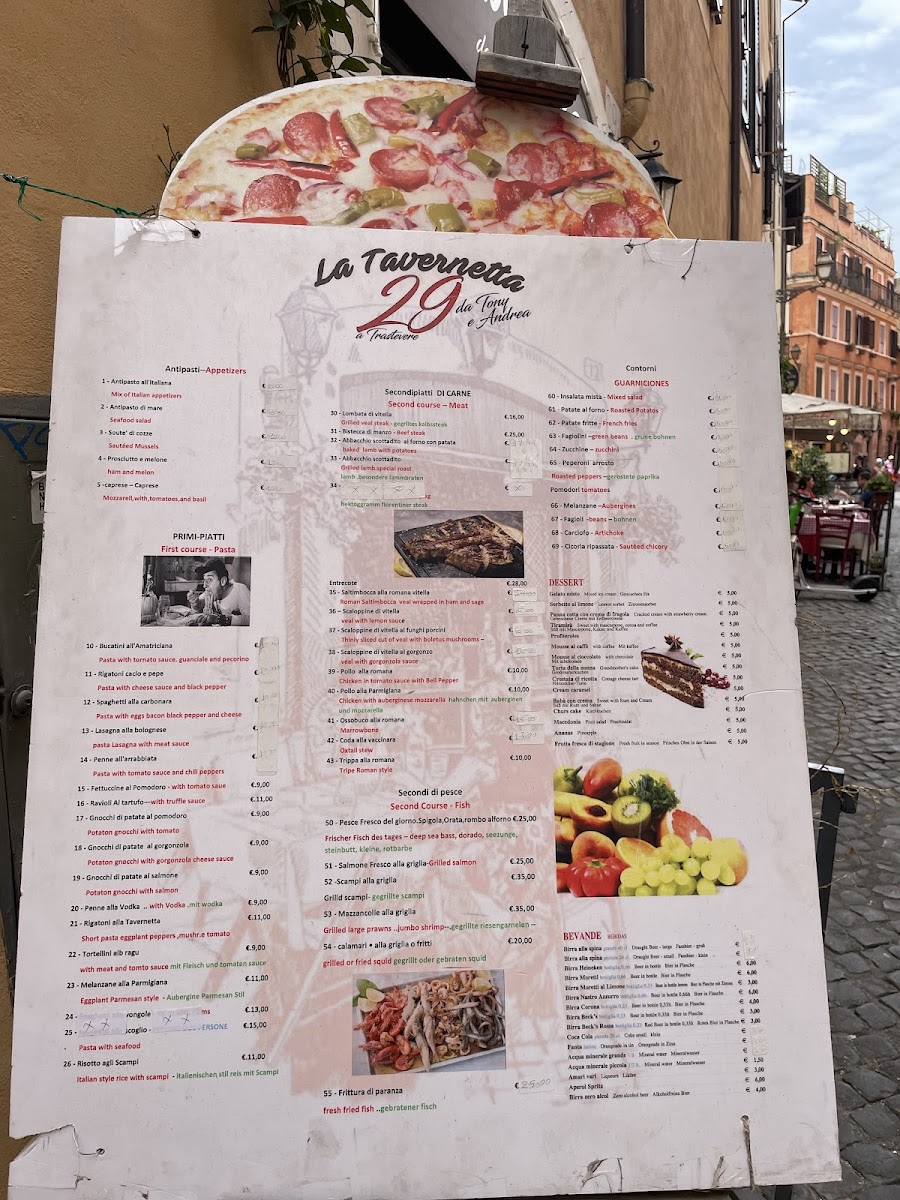 Menu La Tavernetta 29 Da Tony E Andrea-10