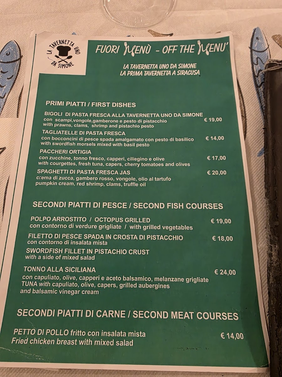 Menu La Tavernetta Uno Da Simone-1