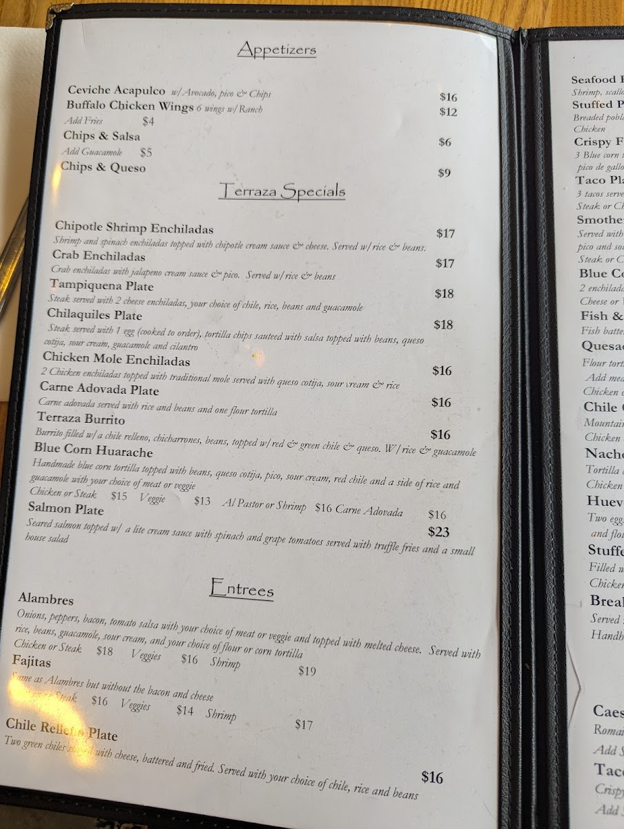Menu La Terraza De Taos Cocina-3