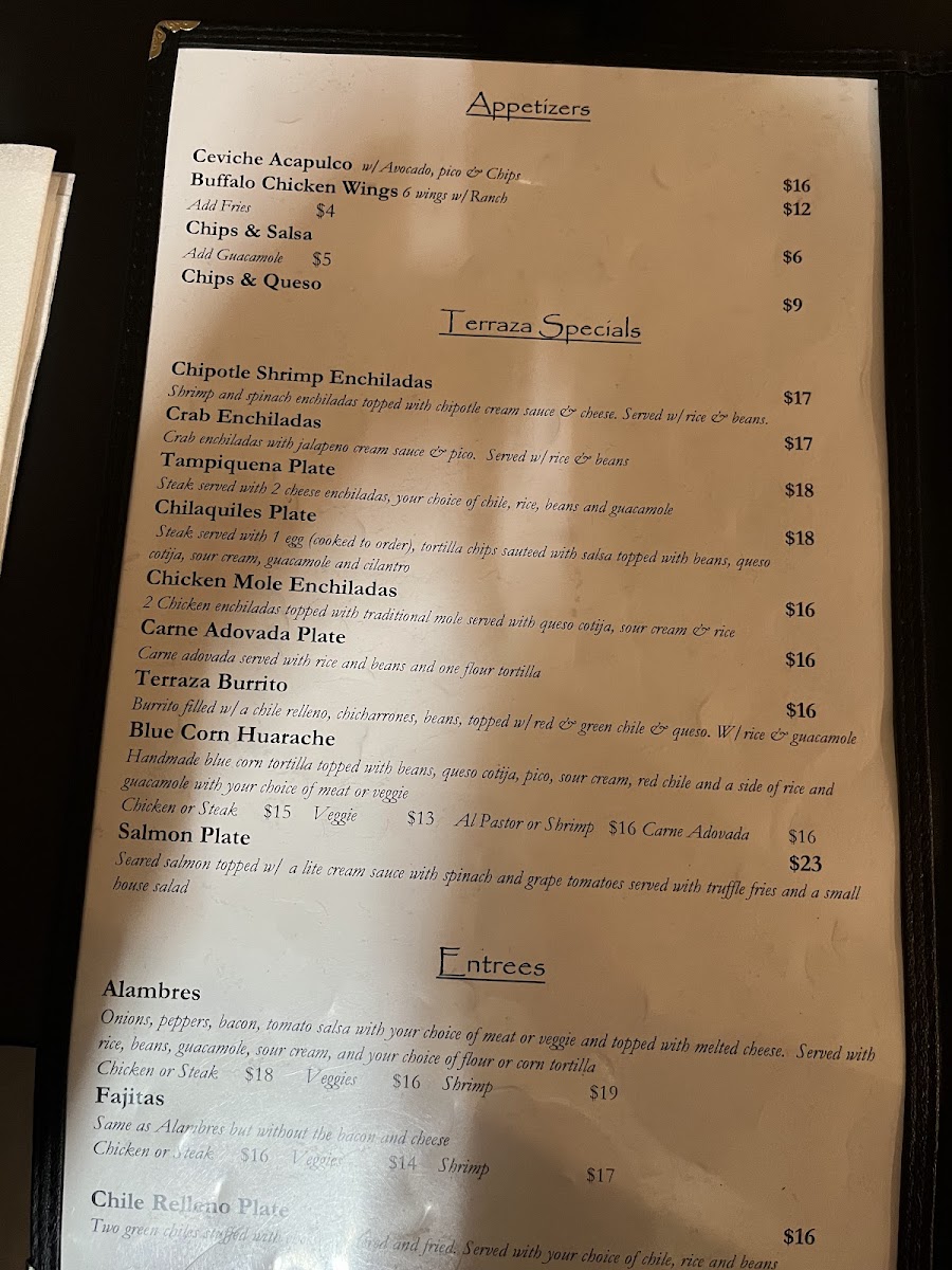 Menu La Terraza De Taos Cocina-6