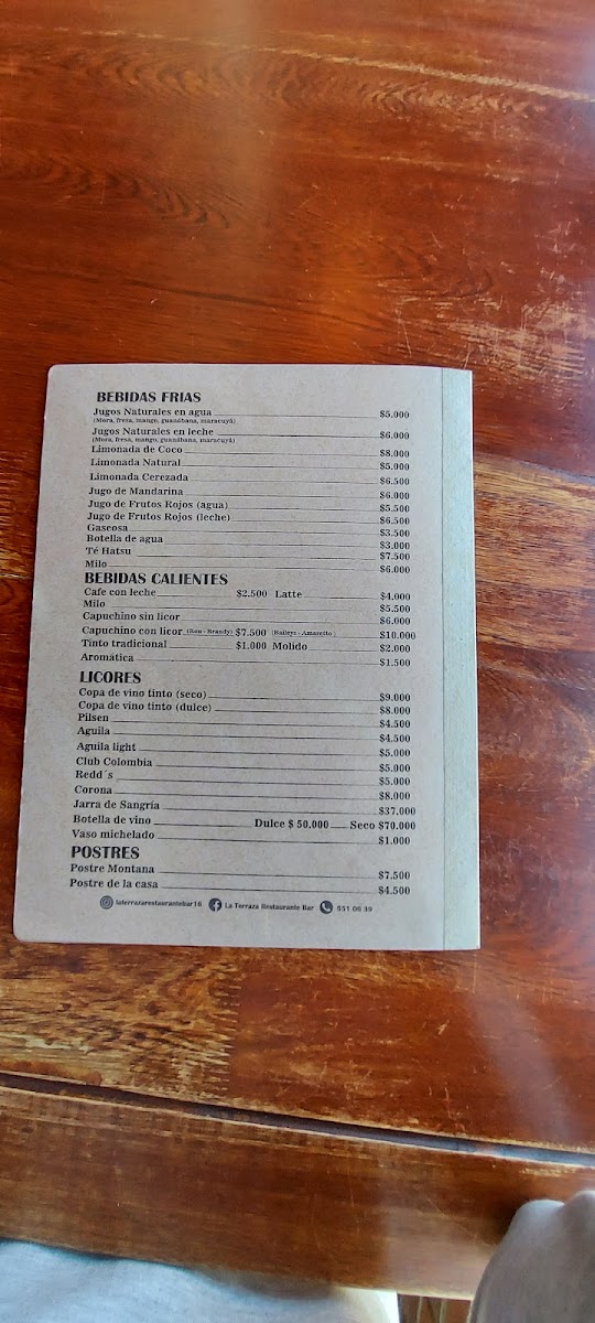 Menu La Terraza Restaurante Bar-3