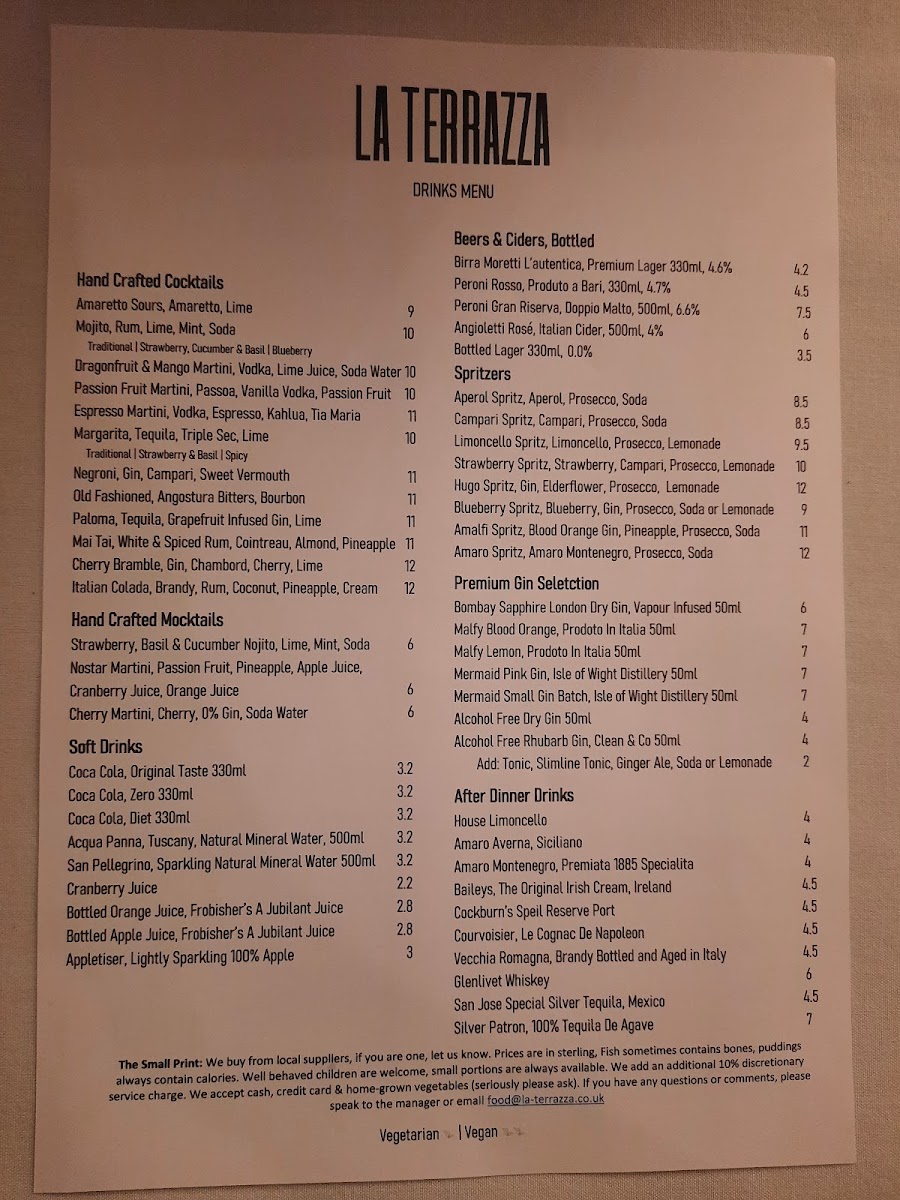 Menu La Terrazza Bedford-2