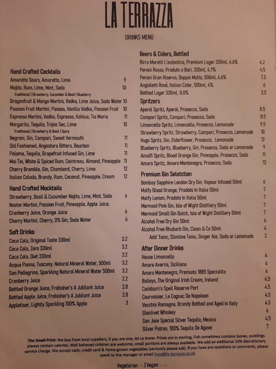 Menu La Terrazza Bedford-3