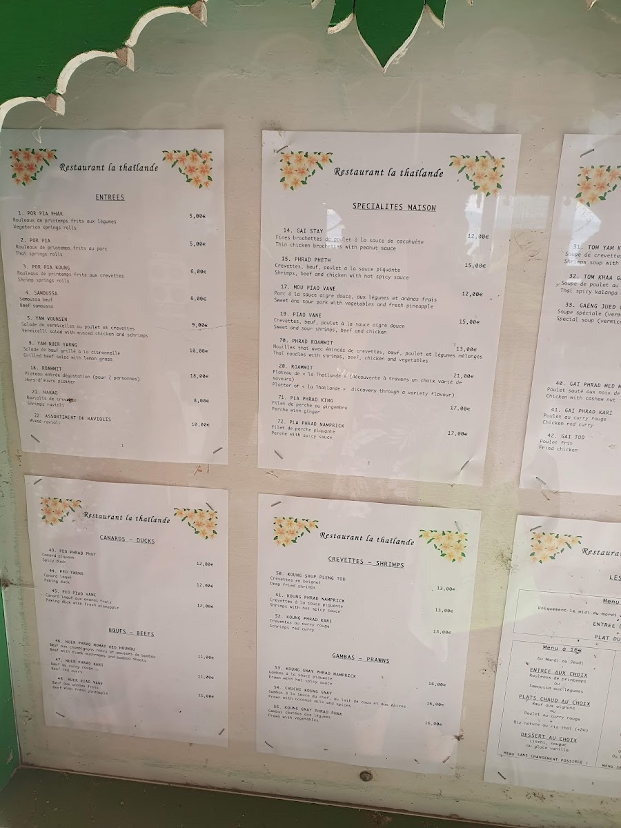 Menu La Thaïlande-1