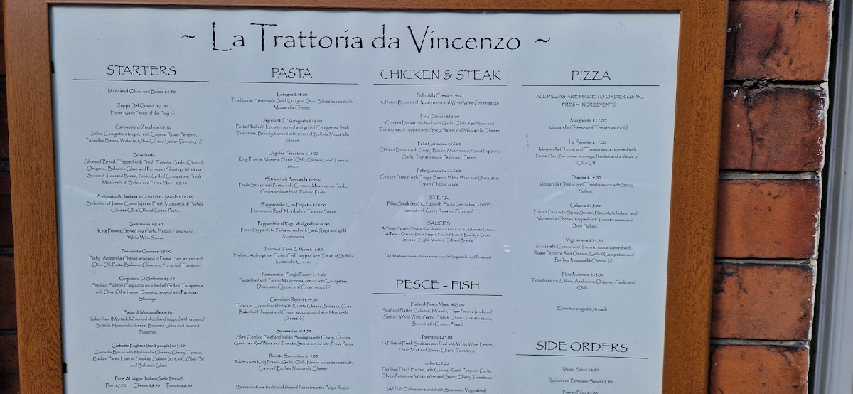 Menu La Trattoria Da Vincenzo-1
