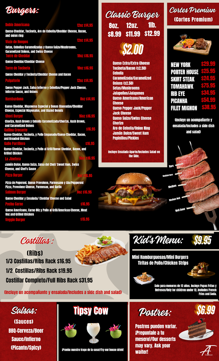 Menu La Vaca Enfurecida Bikers Bar & Grill San Juan-2