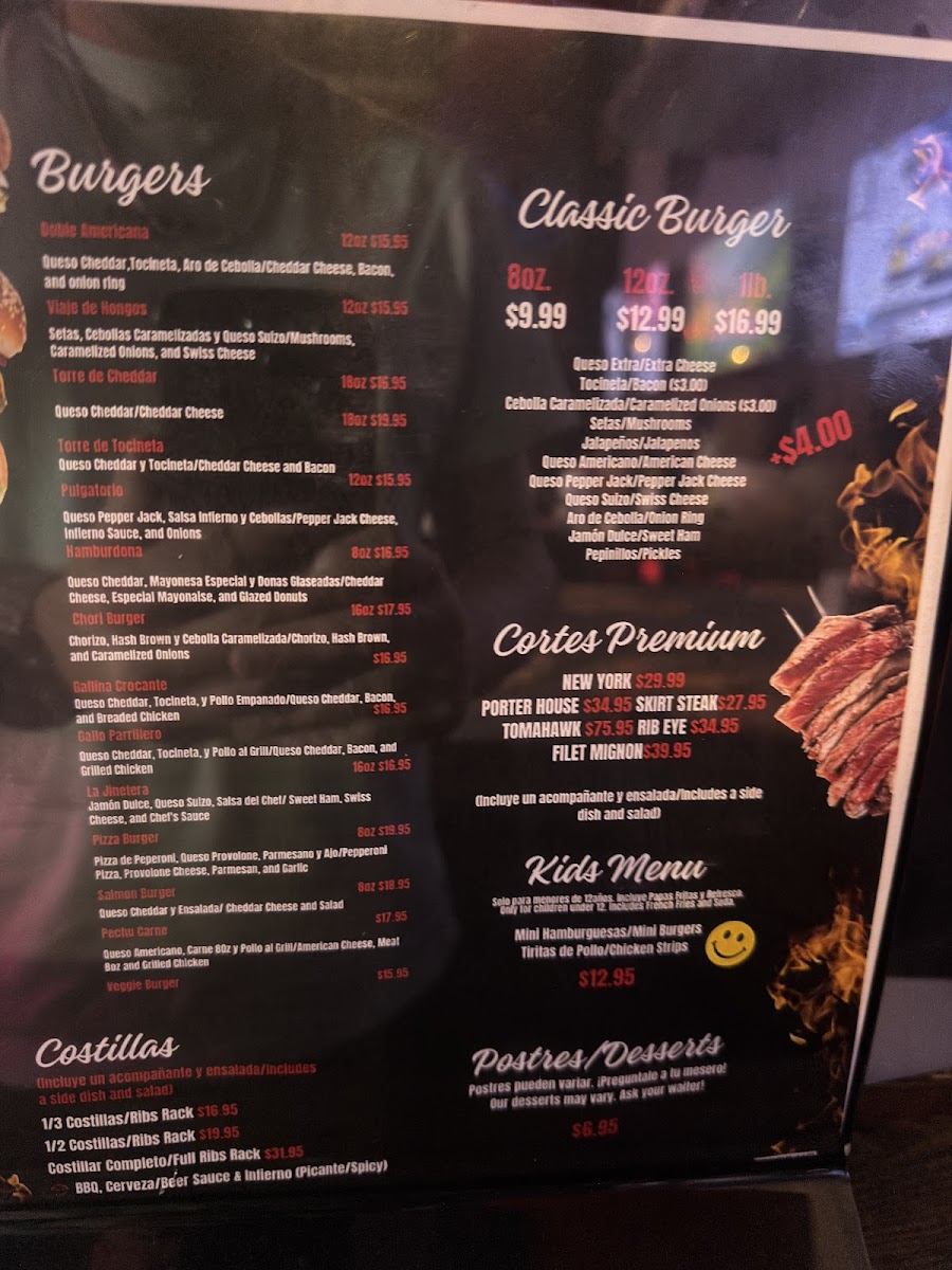 Menu La Vaca Enfurecida Bikers Bar & Grill San Juan-3