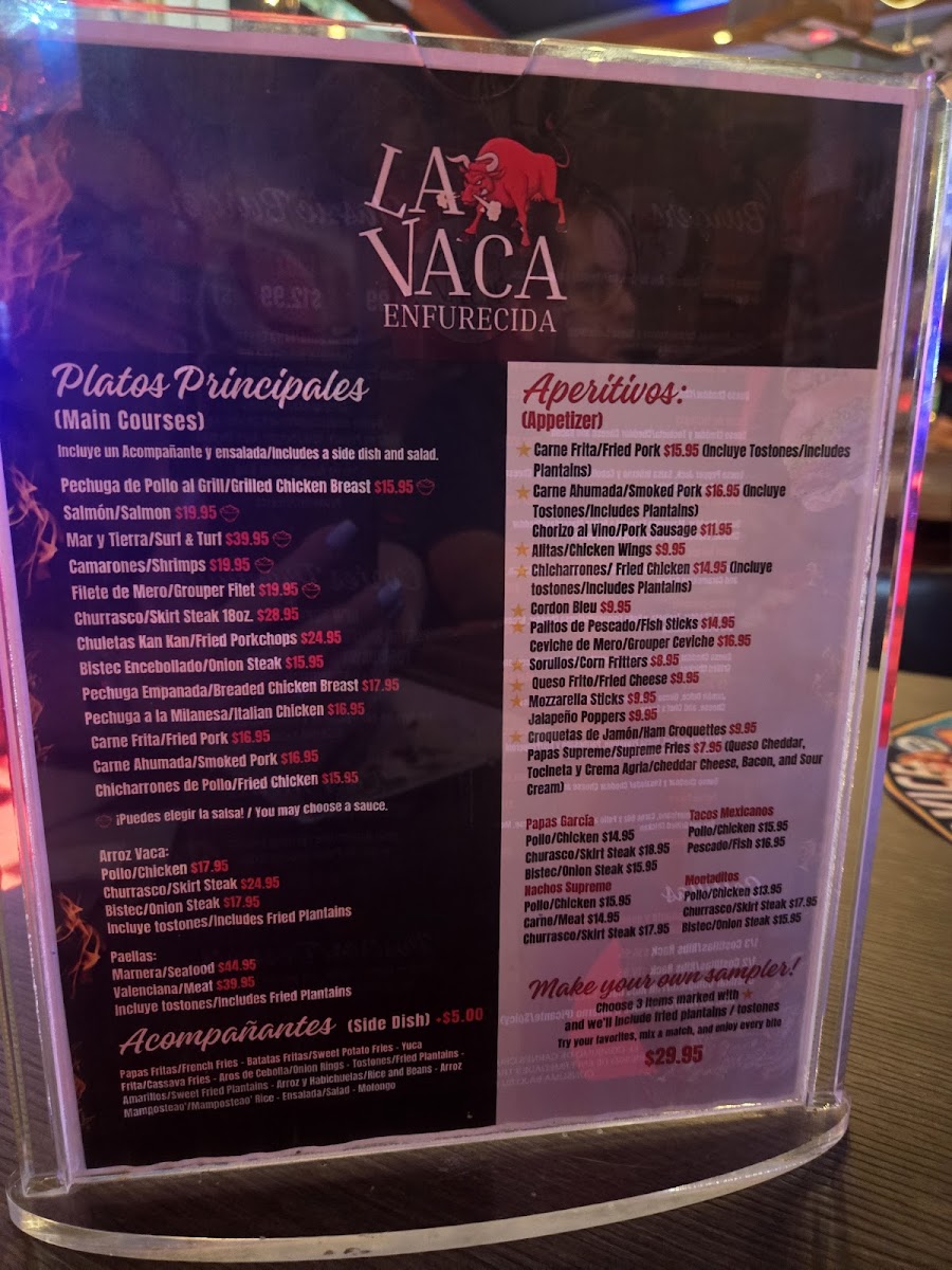 Menu La Vaca Enfurecida Bikers Bar & Grill San Juan-6