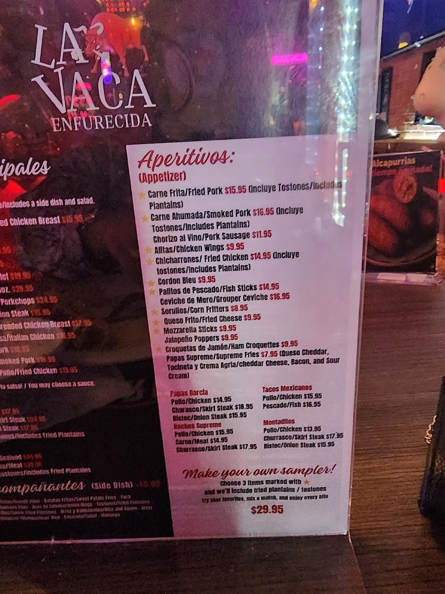 Menu La Vaca Enfurecida Bikers Bar & Grill San Juan-7