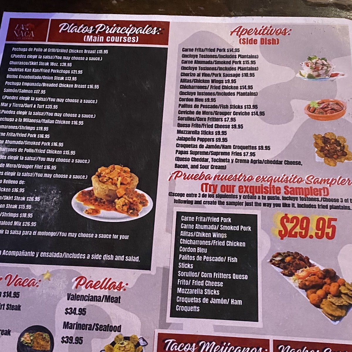 Menu La Vaca Enfurecida Bikers Bar & Grill San Juan-9
