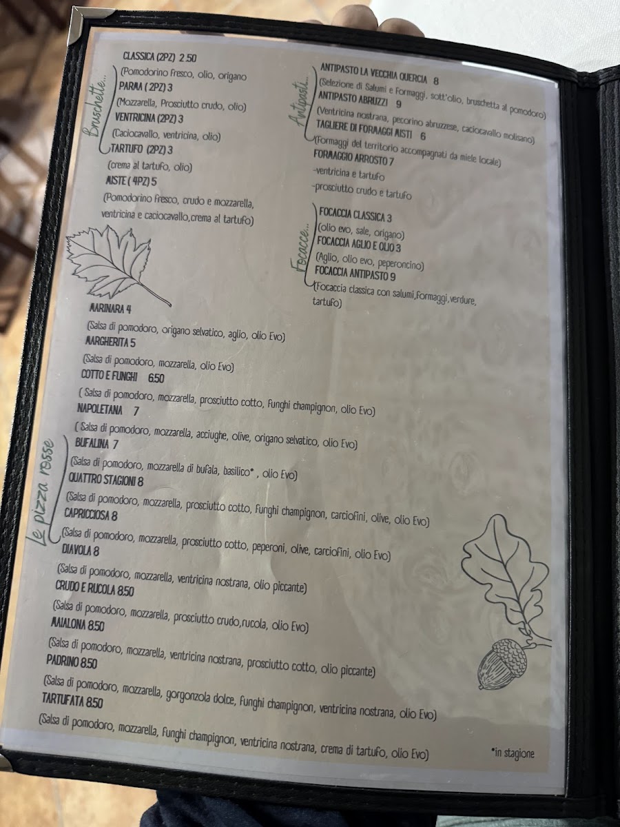 Menu La Vecchia Quercia-2
