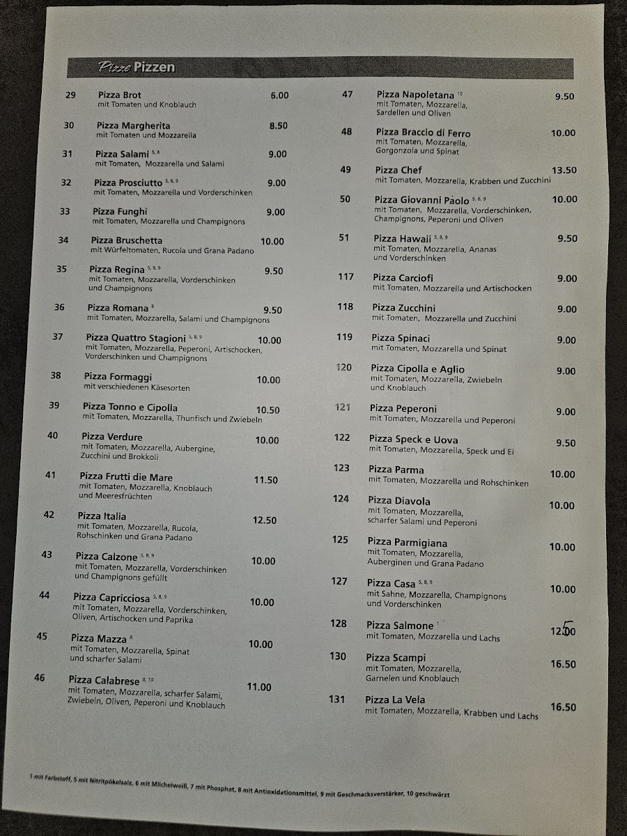 Menu La Vela Gaststätte Restaurant-2