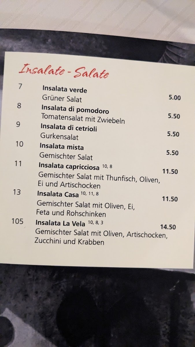 Menu La Vela Gaststätte Restaurant-3