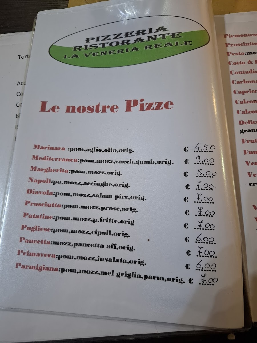 Menu La Venaria Reale-10