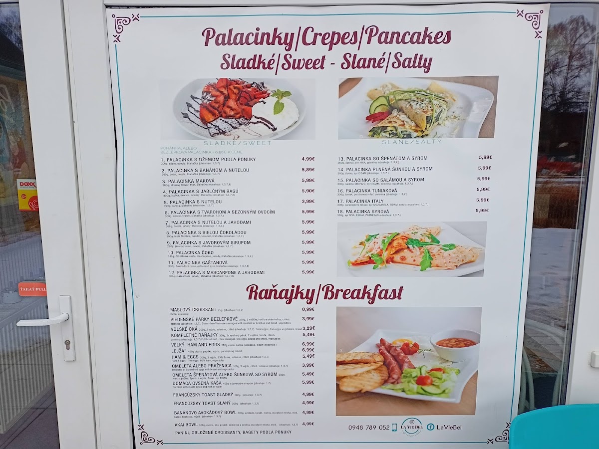 Menu La Vie Bel-1