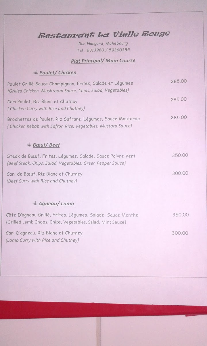 Menu La Vielle Rouge-10