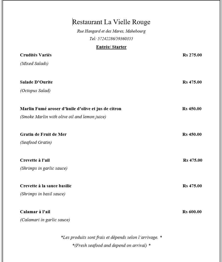 Menu La Vielle Rouge-8