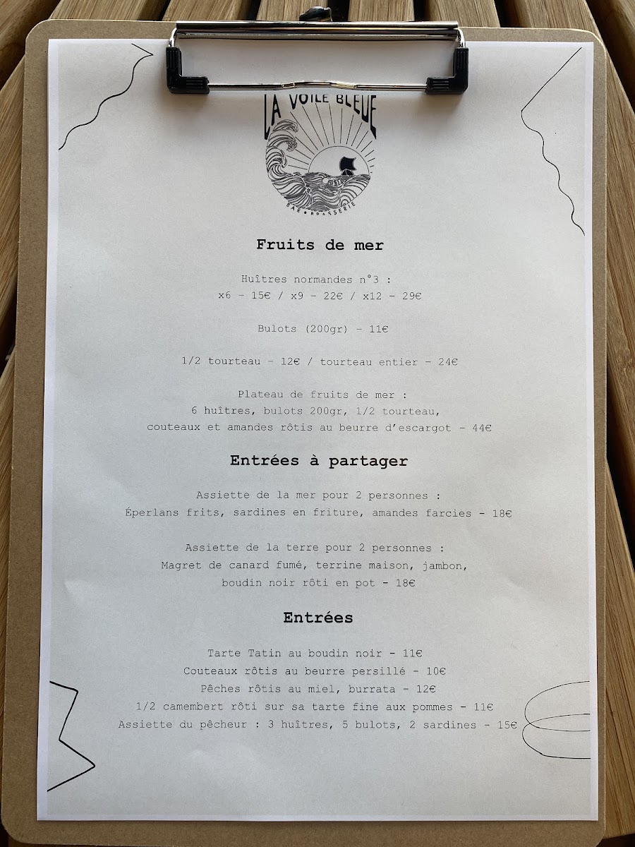 Menu La Voile Bleue-2