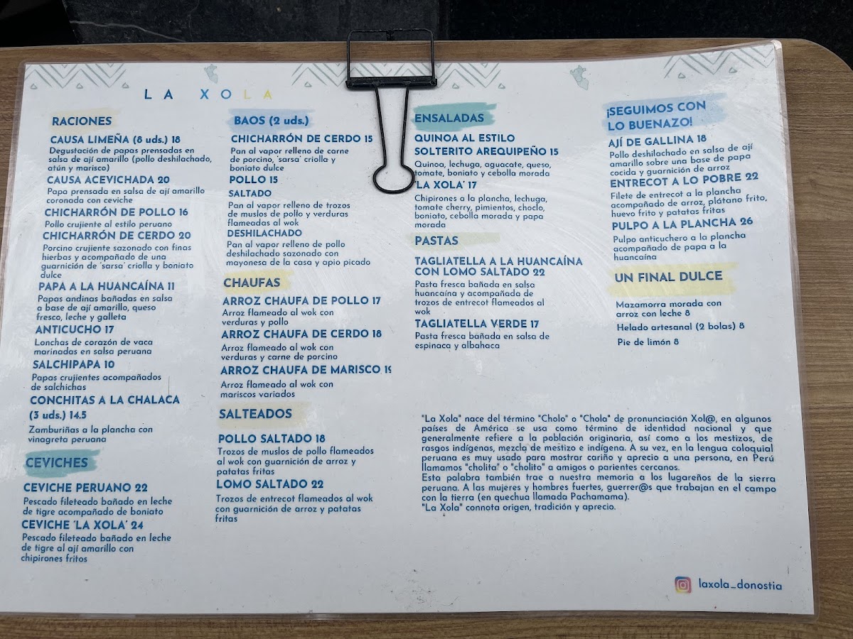 Menu La Xola Peruano-1