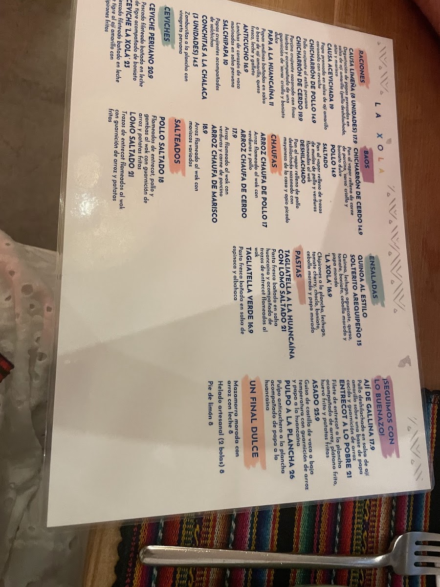Menu La Xola Peruano-5