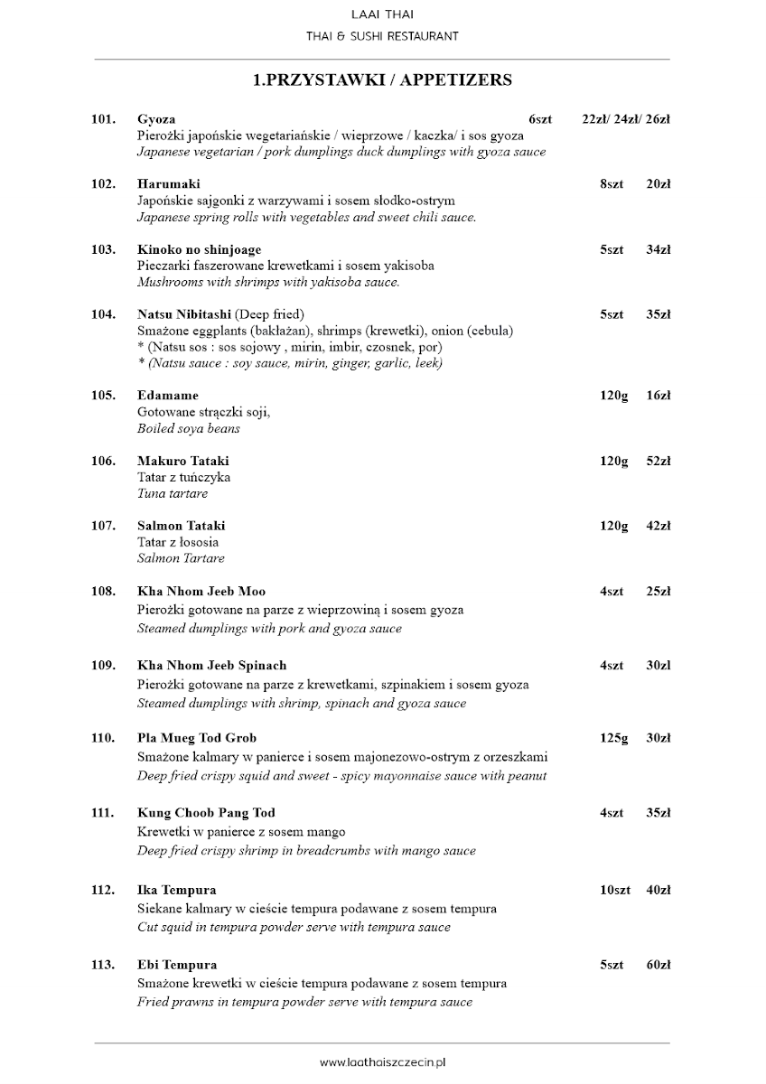 Menu Laai Thai Thai&sushi Restaurant-5