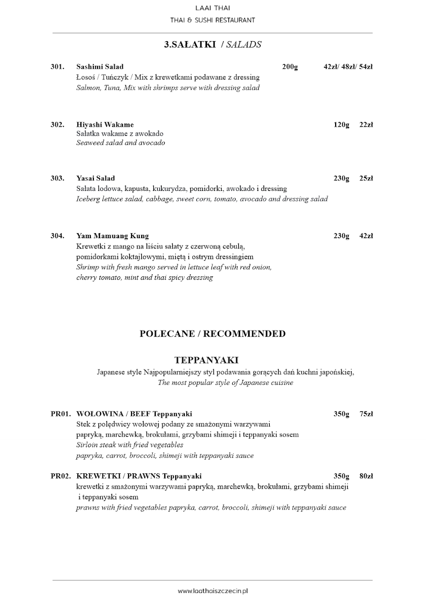 Menu Laai Thai Thai&sushi Restaurant-9
