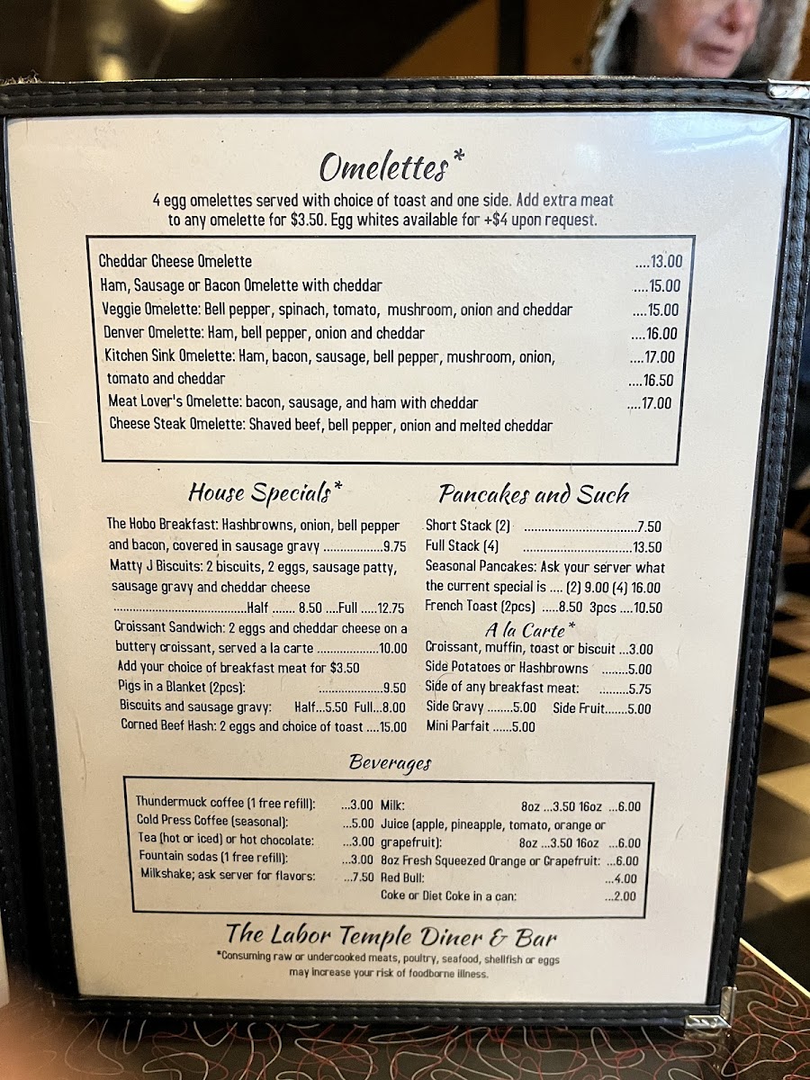 Menu Labor Temple Diner & Bar-1