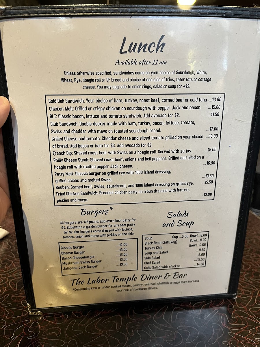 Menu Labor Temple Diner & Bar-2