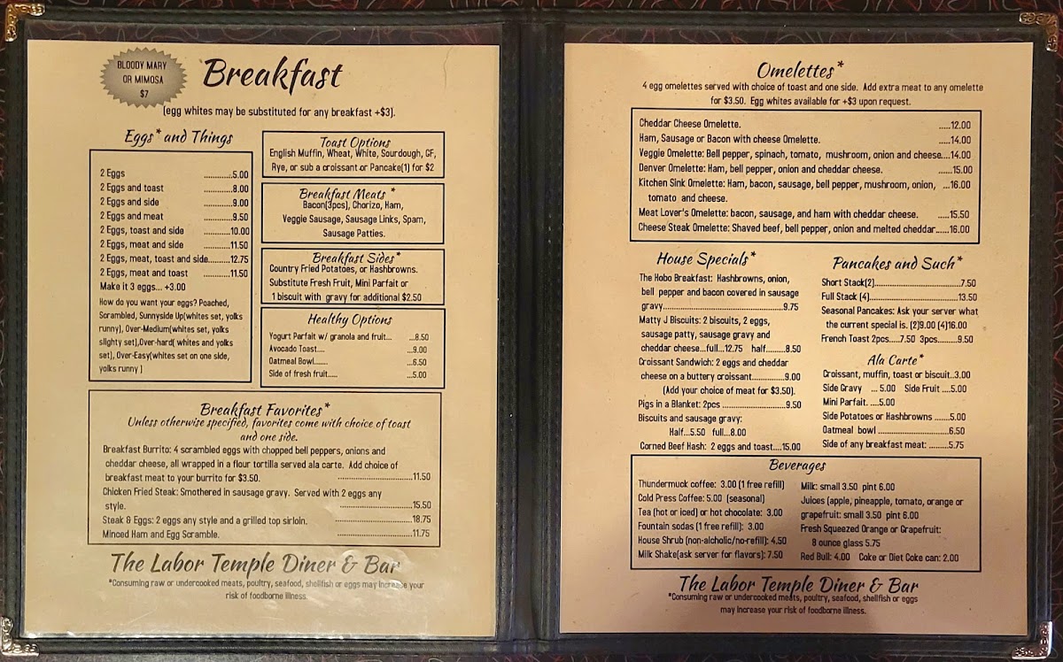 Menu Labor Temple Diner & Bar-4