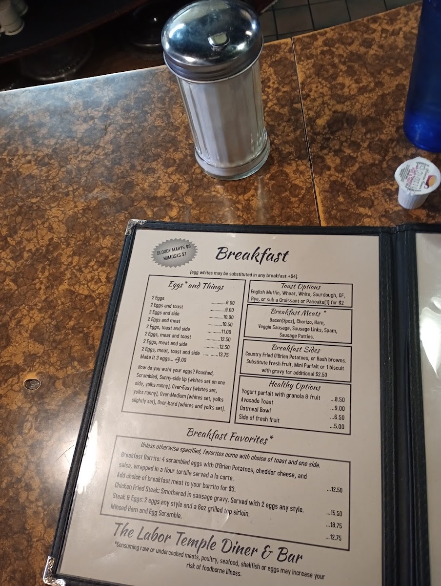 Menu Labor Temple Diner & Bar-8