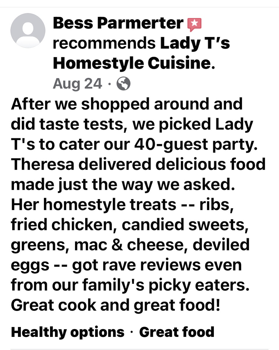 Menu Lady T Homestyle Southern Cuisine & Catering-3