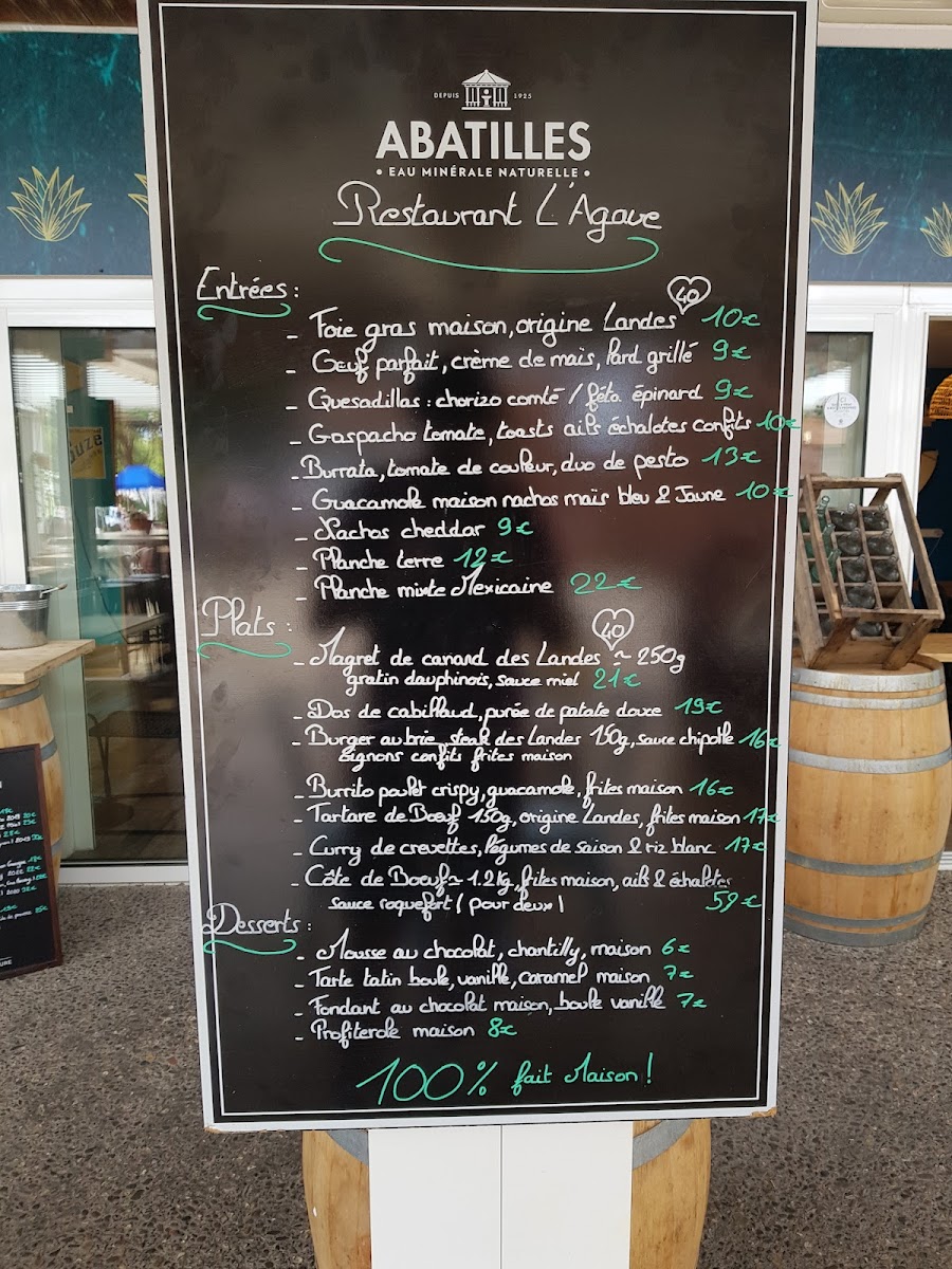 Menu L'agave-1