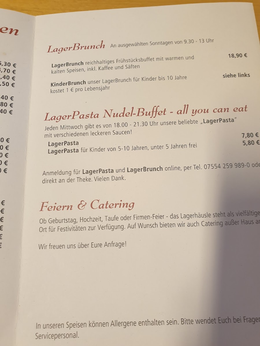 Menu Lagerhäusle - Das Kultur-Restaurant-7