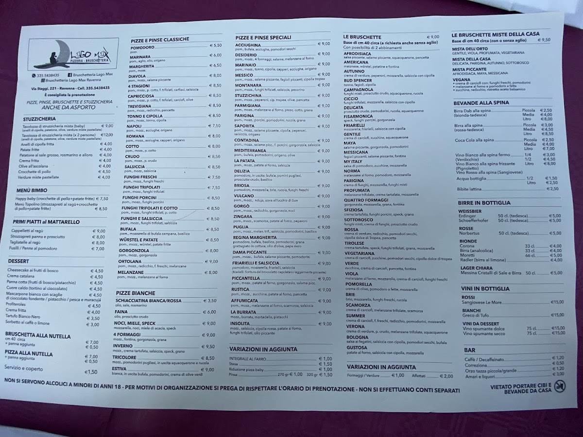 Menu Lago Max Pizzeria - Bruschetteria-2
