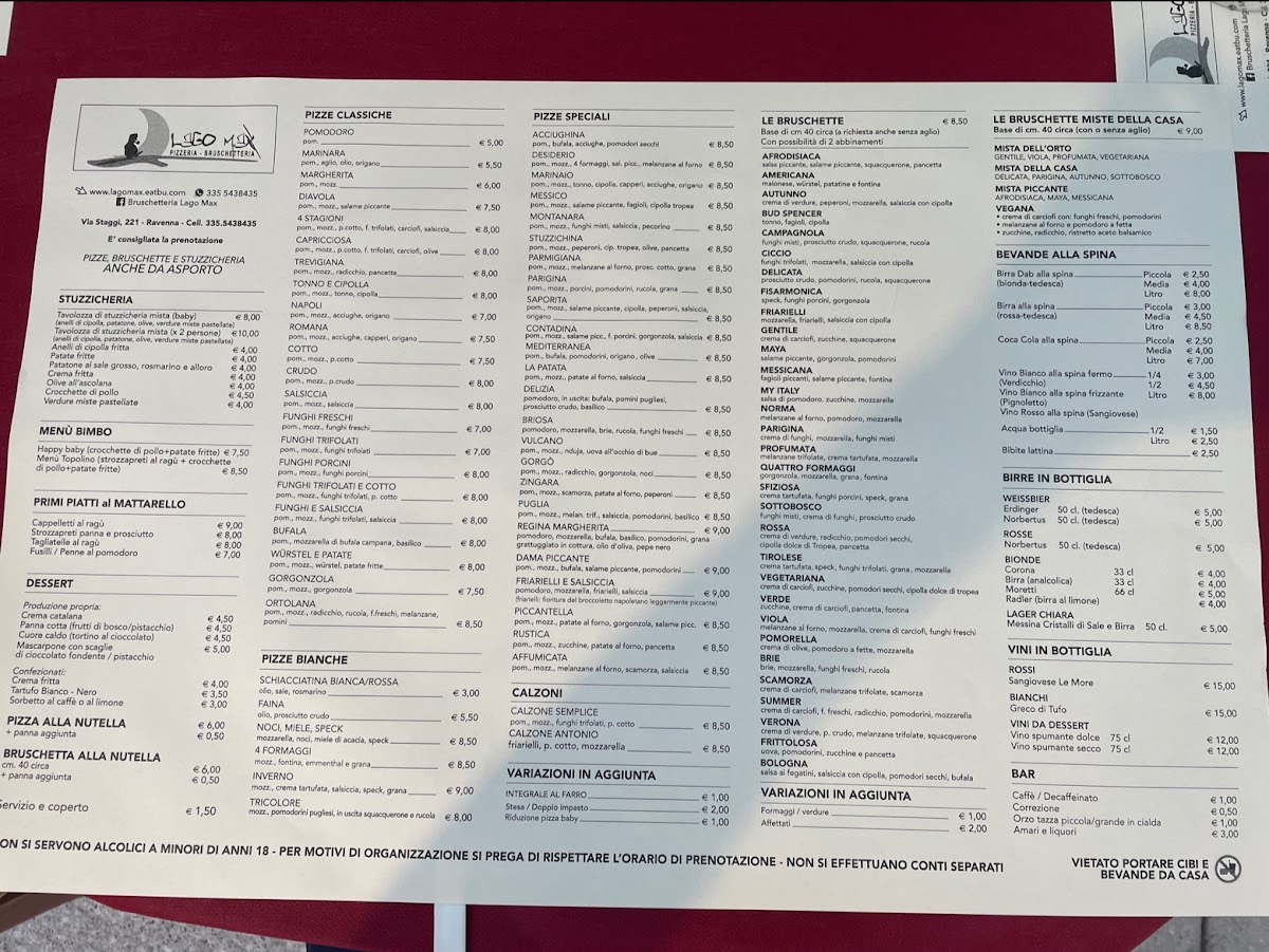Menu Lago Max Pizzeria - Bruschetteria-4