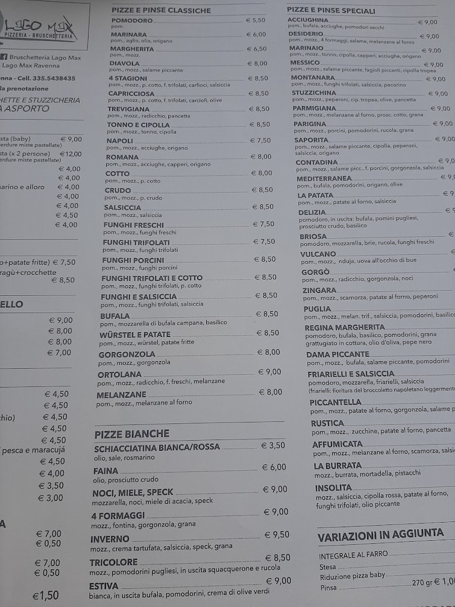 Menu Lago Max Pizzeria - Bruschetteria-6