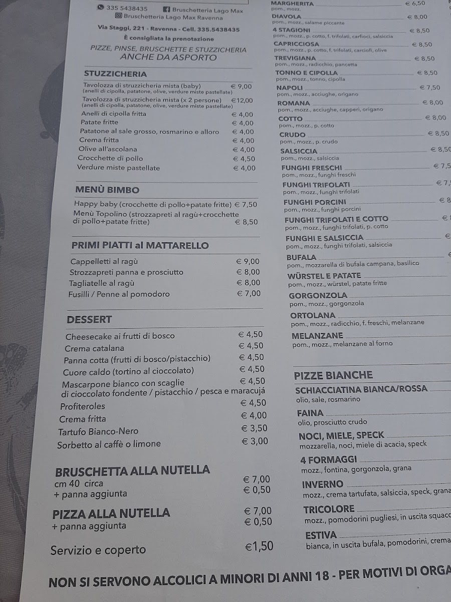 Menu Lago Max Pizzeria - Bruschetteria-7