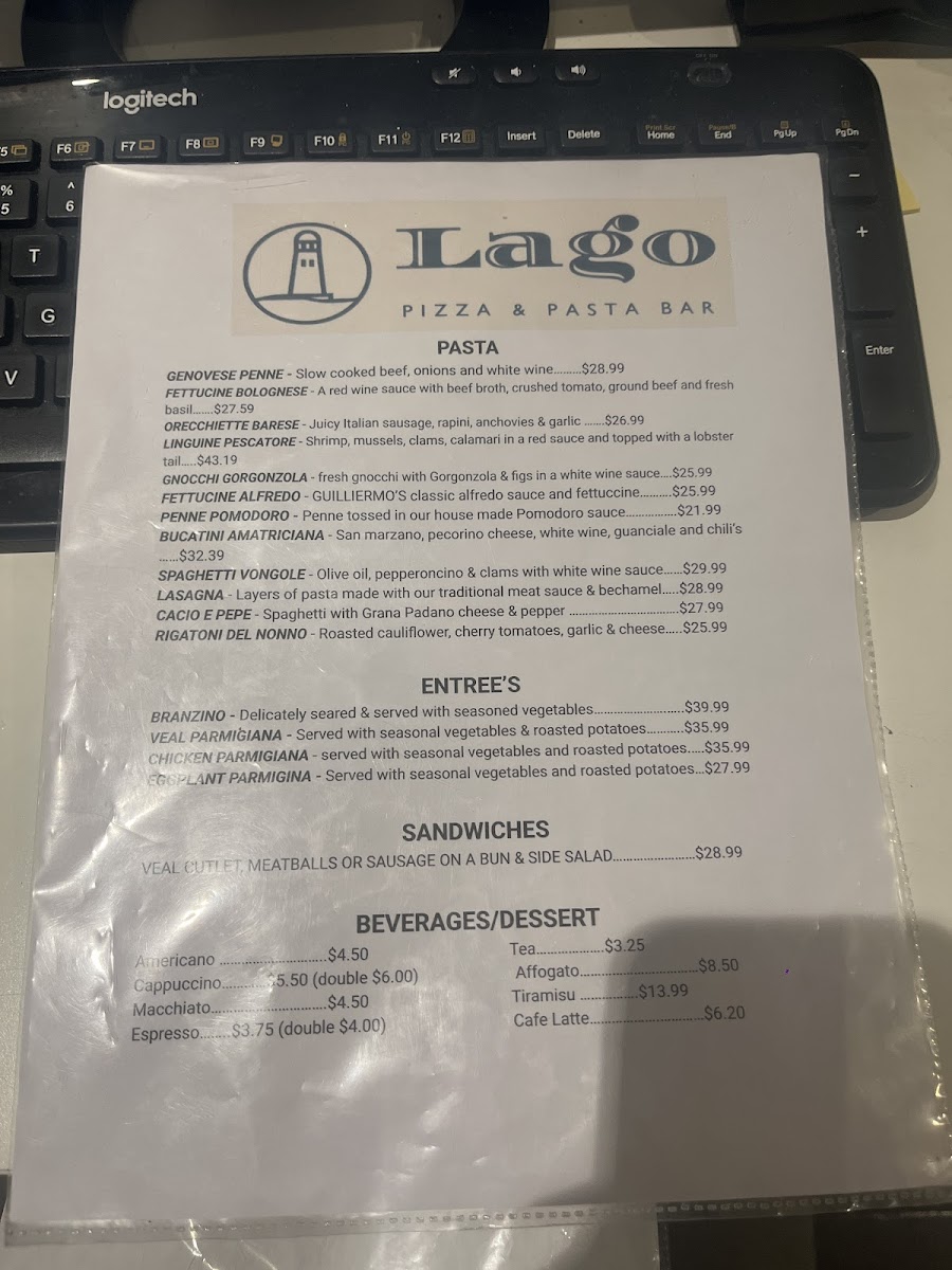 Menu Lago Pizza & Pasta Bar-1