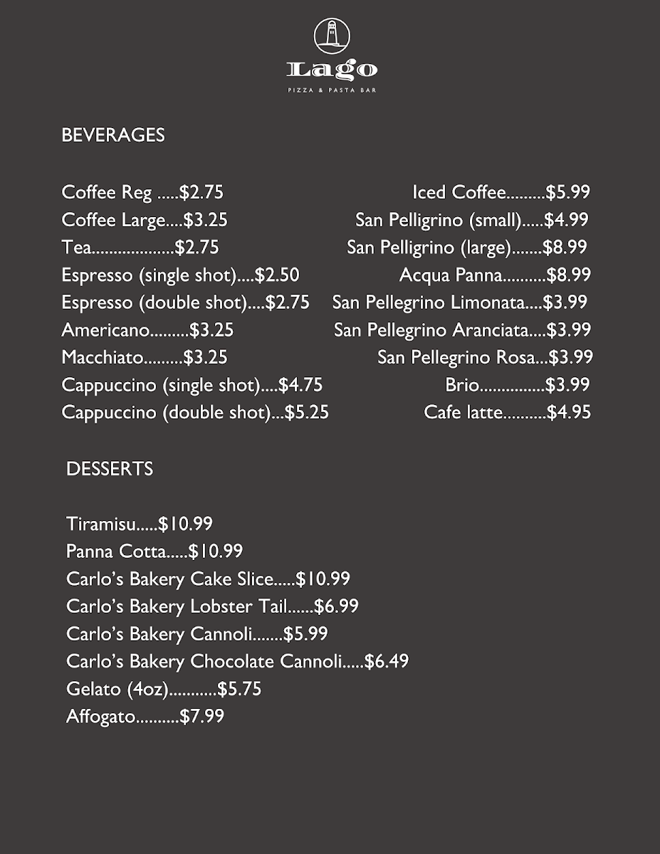 Menu Lago Pizza & Pasta Bar-2