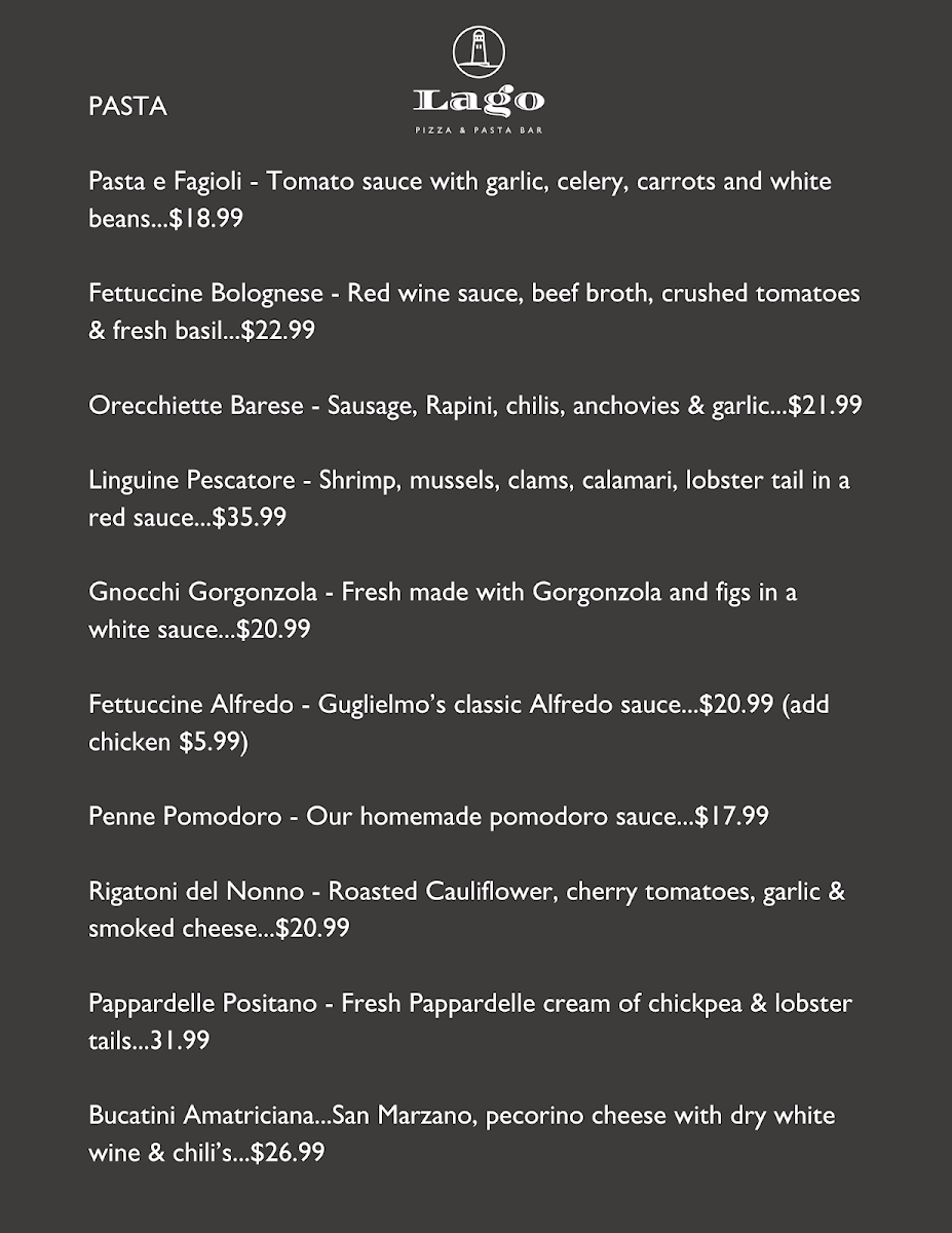 Menu Lago Pizza & Pasta Bar-4