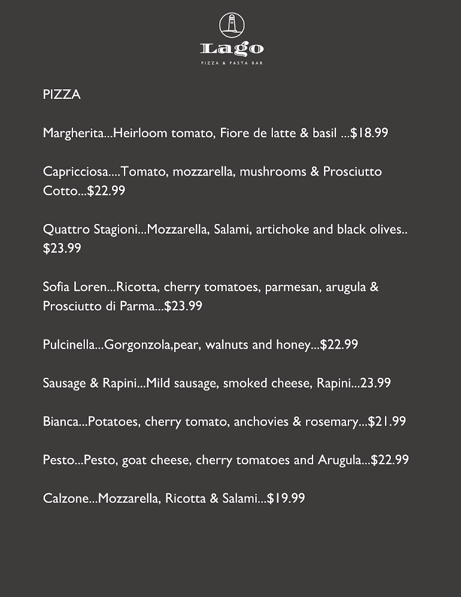 Menu Lago Pizza & Pasta Bar-7