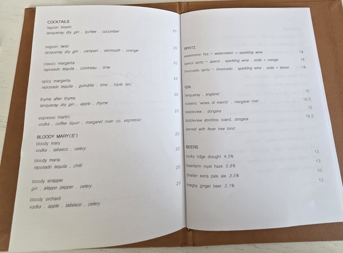 Menu Lagoon Yallingup-1