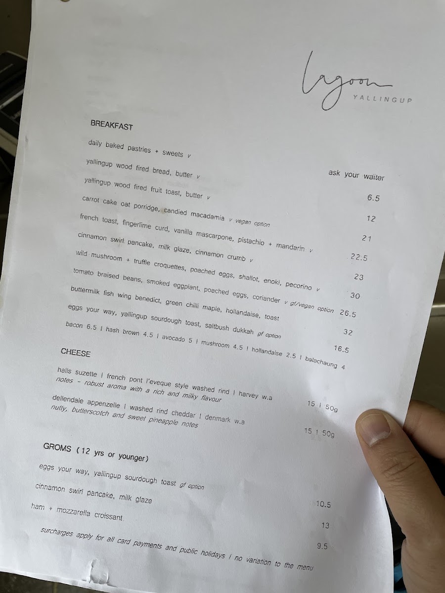 Menu Lagoon Yallingup-4