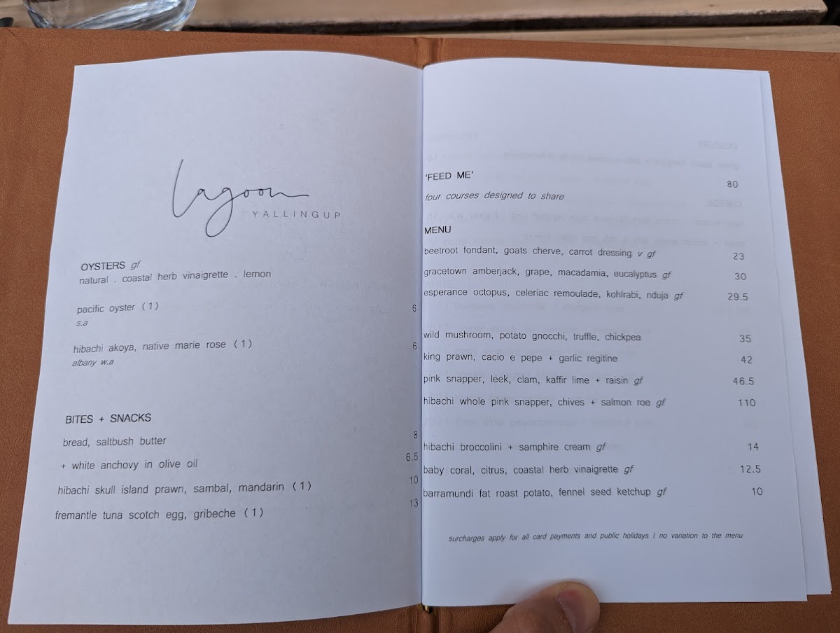 Menu Lagoon Yallingup-5