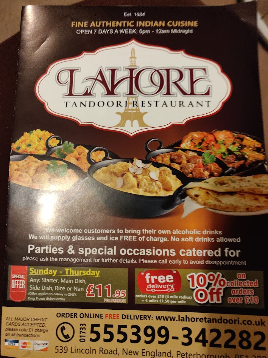 Menu Lahore Tandoori Restaurant-2