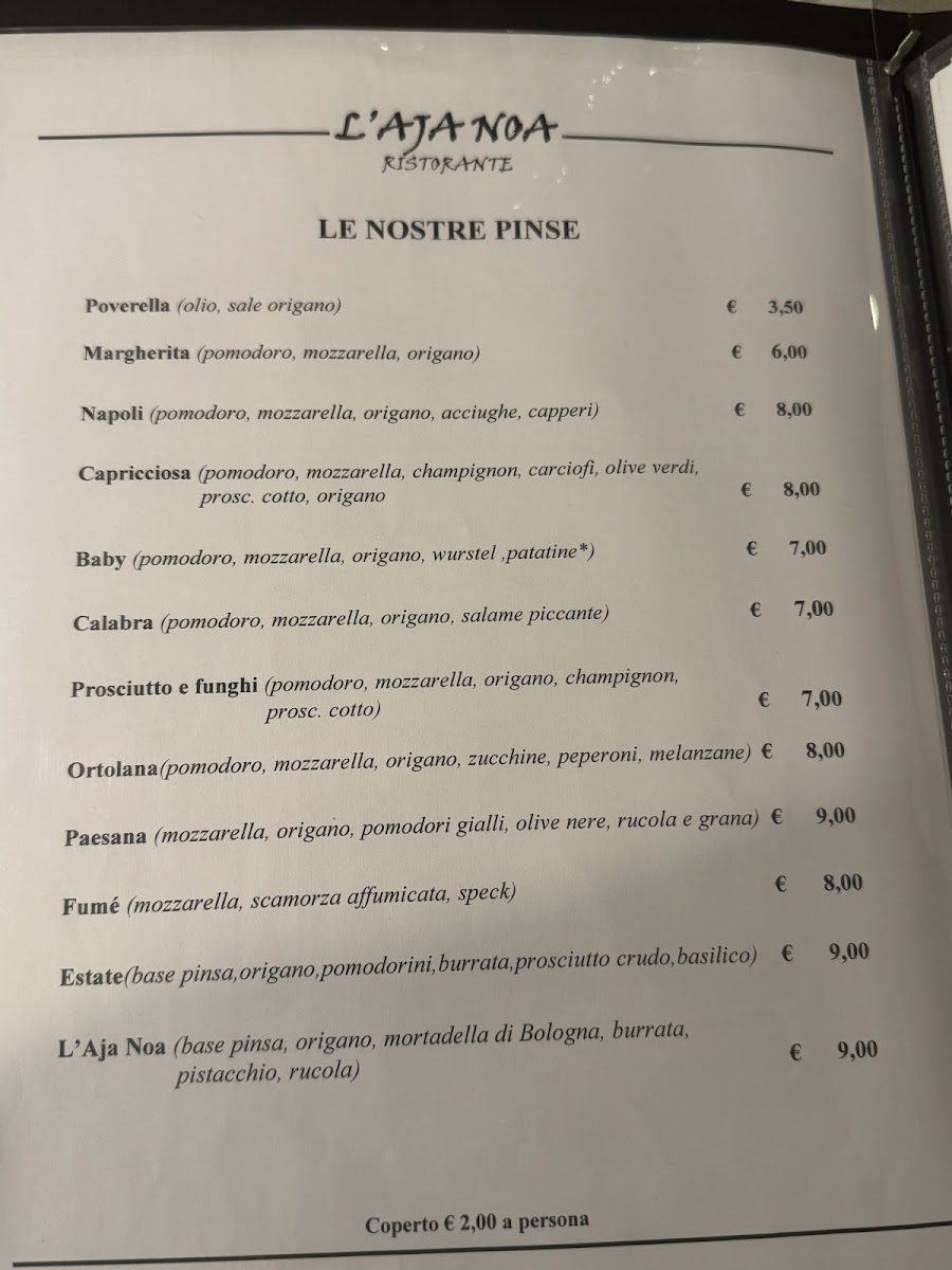 Menu L’Aja Noa Guagnano Ristorante Pizzeria-1