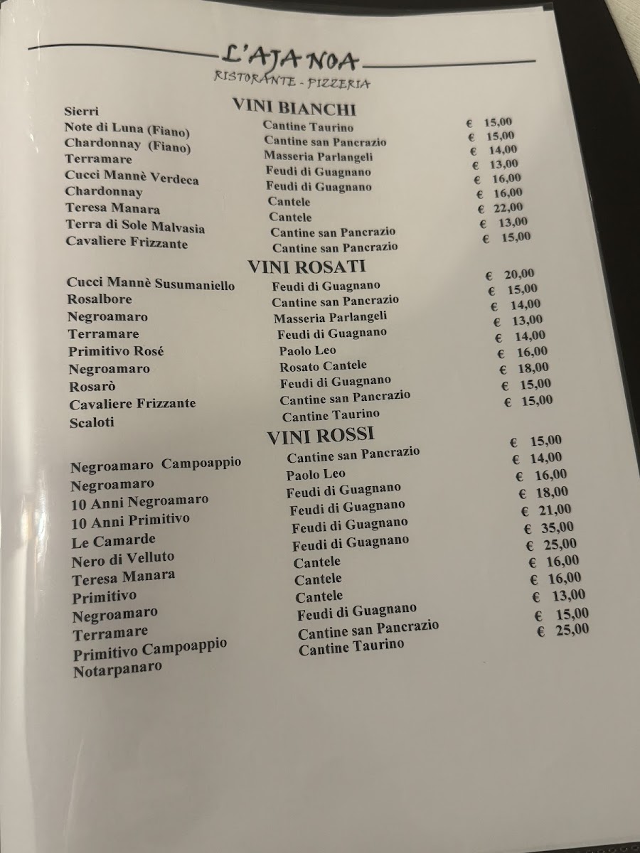Menu L’Aja Noa Guagnano Ristorante Pizzeria-3
